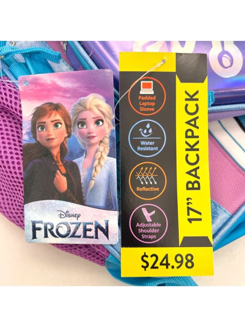 Disney Frozen 4-Piece Backpack Set with Gadget Case Lunch Bag & Lanyard 17” New